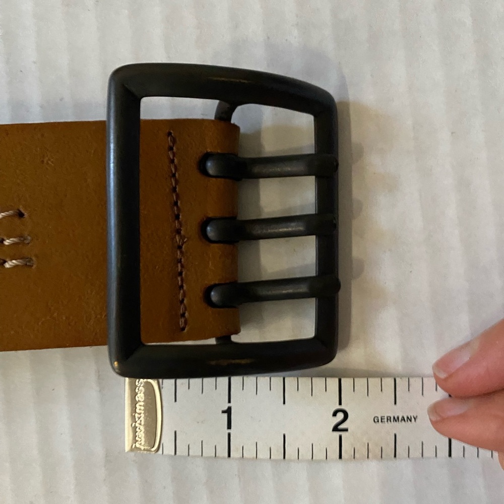 Diesel Threey Vintage Tan Leather Belt Size 34/90 - Picture 11 of 16
